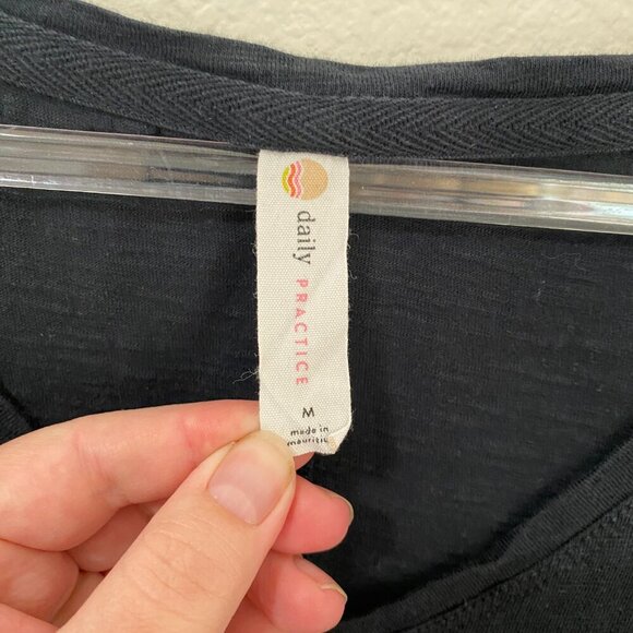 Daily Practice Black Handkerchief Hem Minimalist Jeanette Midi Dress - Picture 5 of 8